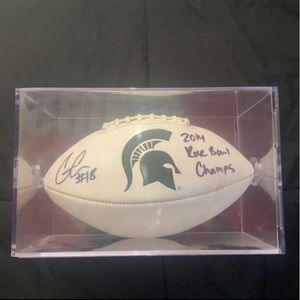 Connor Cook signed football: 2014 Rose bowl